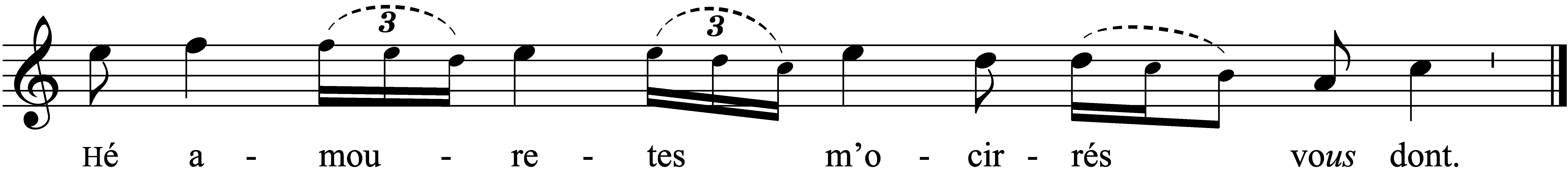 Refrain musical notation